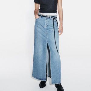 Zara Long Denim Skirt